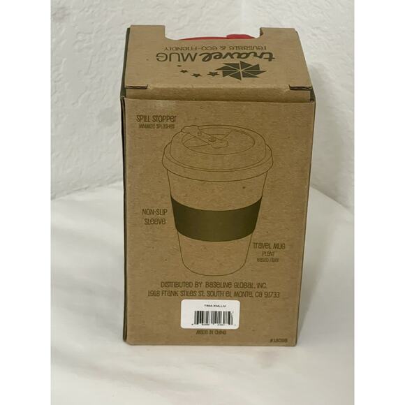 Tiny Mills Plant based travel mug Eco-Friendly Cup Alpaca Christmas Holiday - Picture 3 of 5